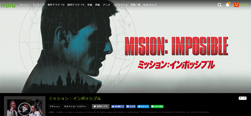 映画ミッションインポッシブルのイメージ画像