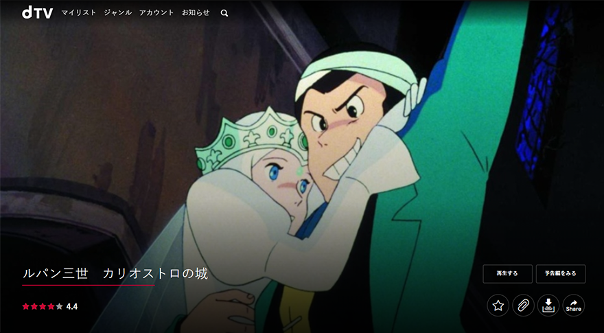 【dTV】カリオストロの城